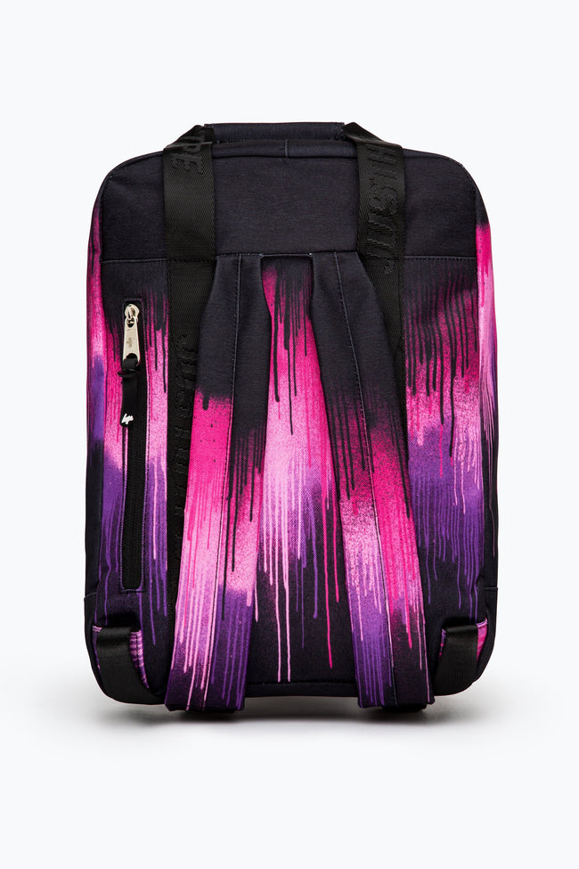 HYPE PURPLE & PINK DRIP BOXY BACKPACK