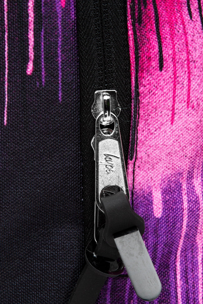 HYPE PURPLE & PINK DRIP BOXY BACKPACK