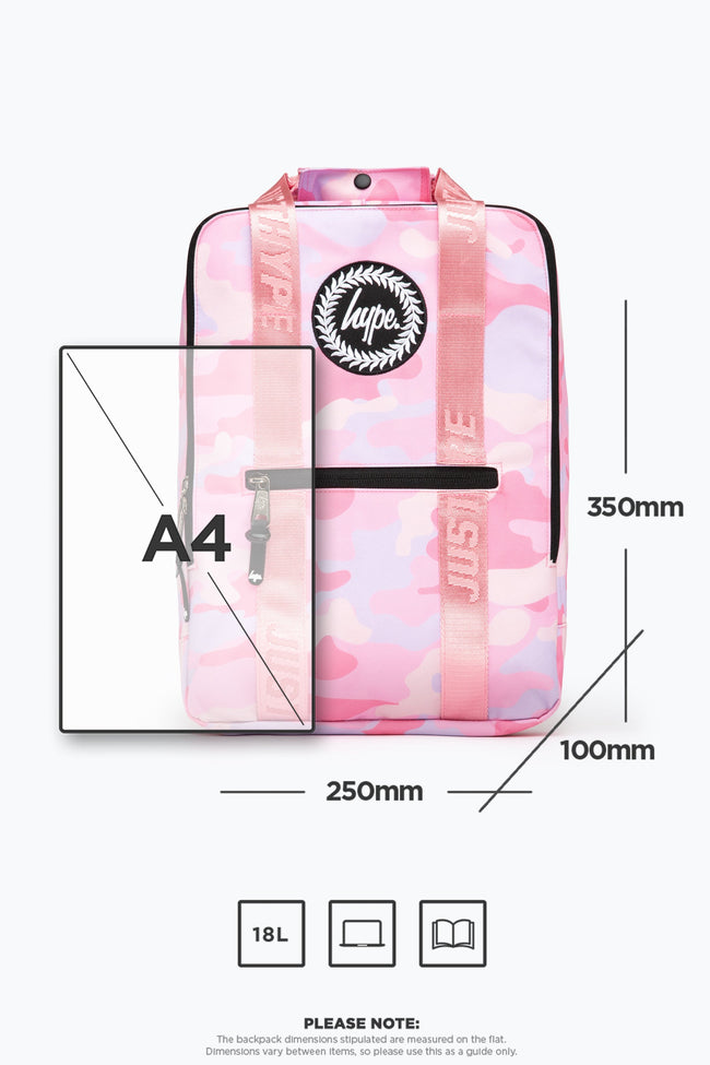 HYPE PASTEL CAMO BOXY BACKPACK