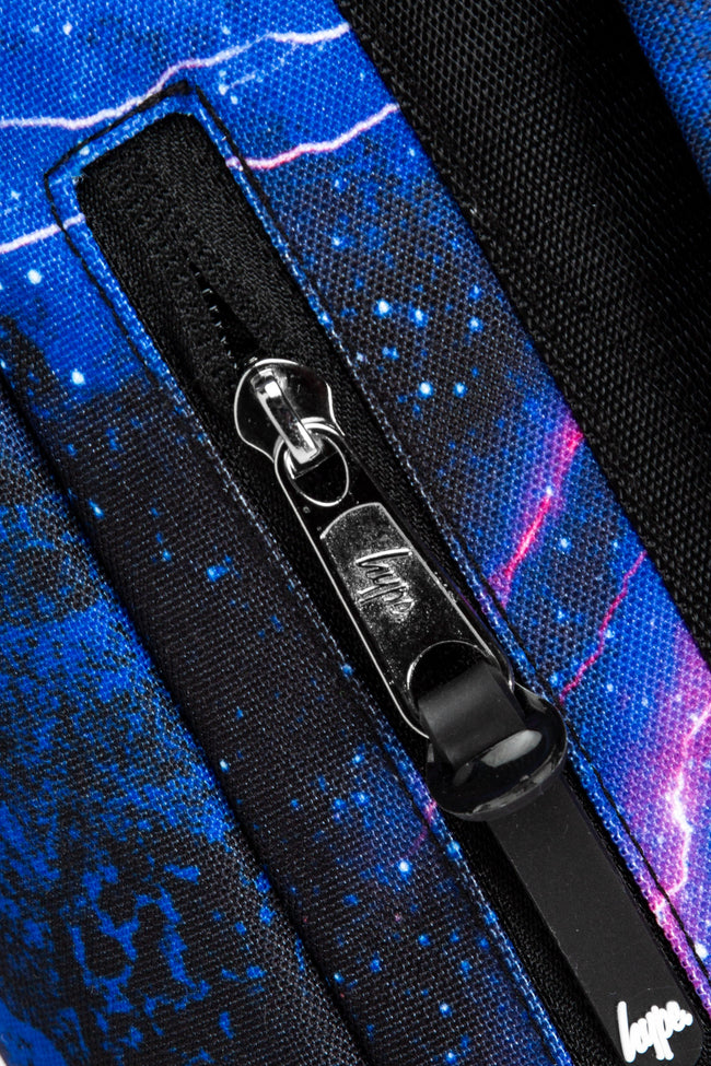 HYPE BLUE & PURPLE GALAXY SPACE BOXY BACKPACK