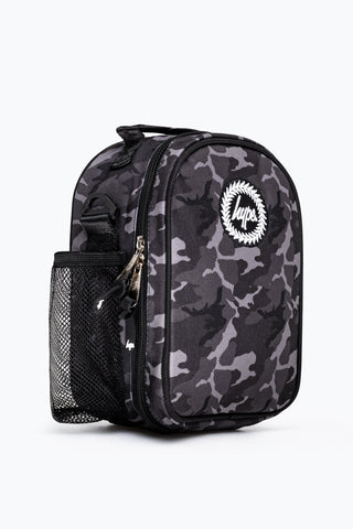 HYPE BLACK & GREY MONO CAMO MAXI LUNCHBOX