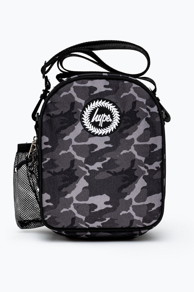 HYPE BLACK & GREY MONO CAMO MAXI LUNCHBOX