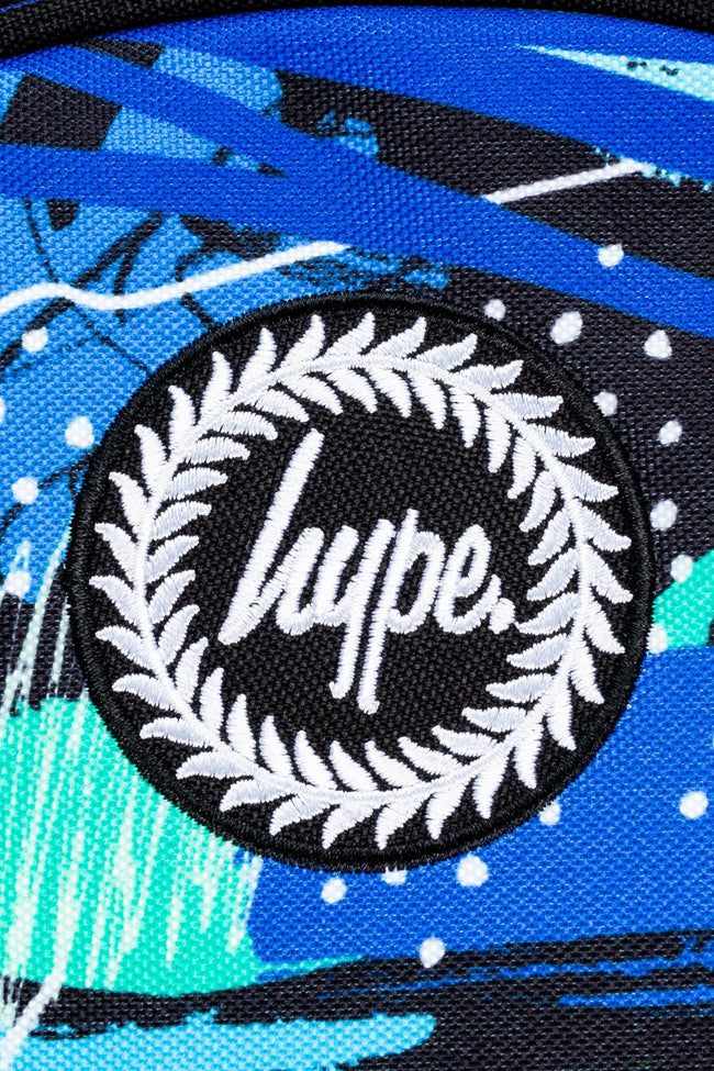 HYPE BLUE & GREEN GEO SCRIBBLE MAXI LUNCHBOX