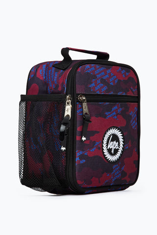 HYPE BURGUNDY & BLUE LOGO CAMO LUNCHBOX