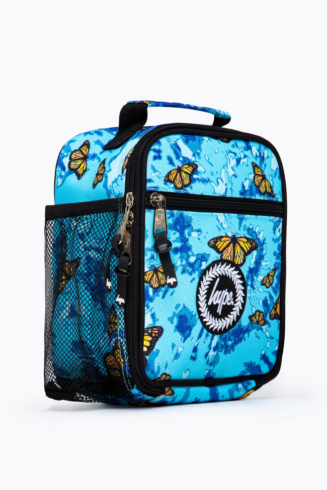 HYPE BLUE & YELLOW TIE DYE BUTTERFLY LUNCH BOX