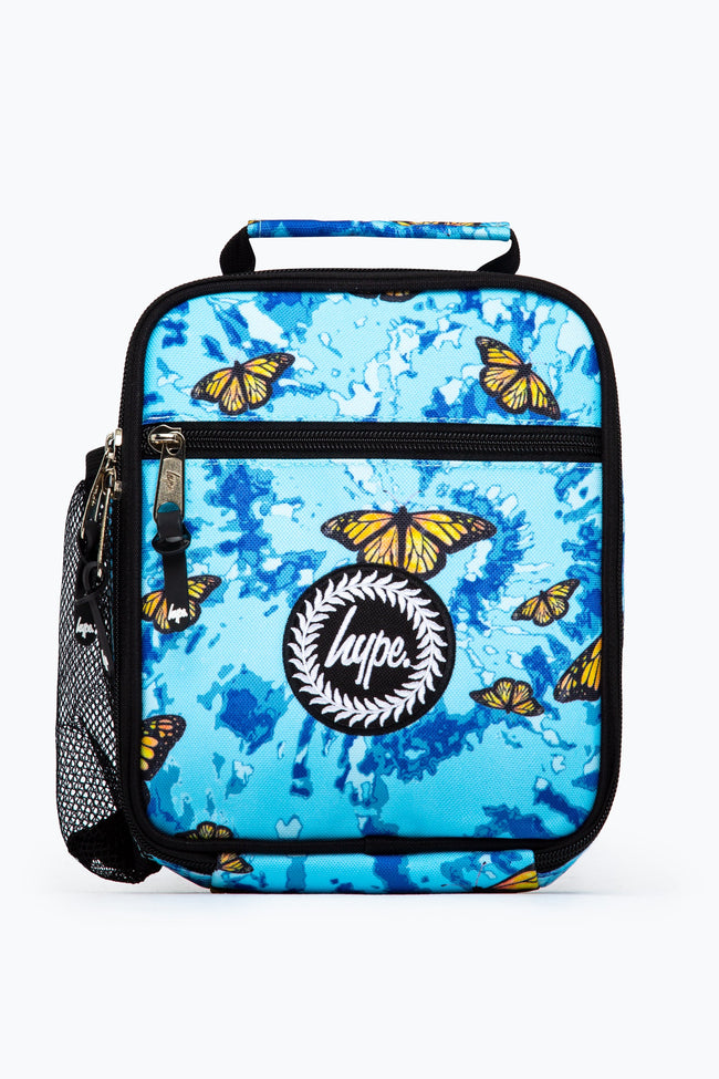 HYPE BLUE & YELLOW TIE DYE BUTTERFLY LUNCH BOX