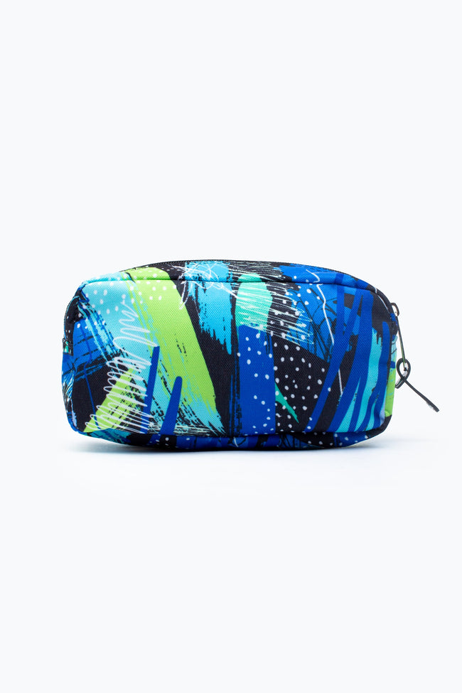 HYPE BLUE & GREEN GEO SCRIBBLE MAXI PENCIL CASE