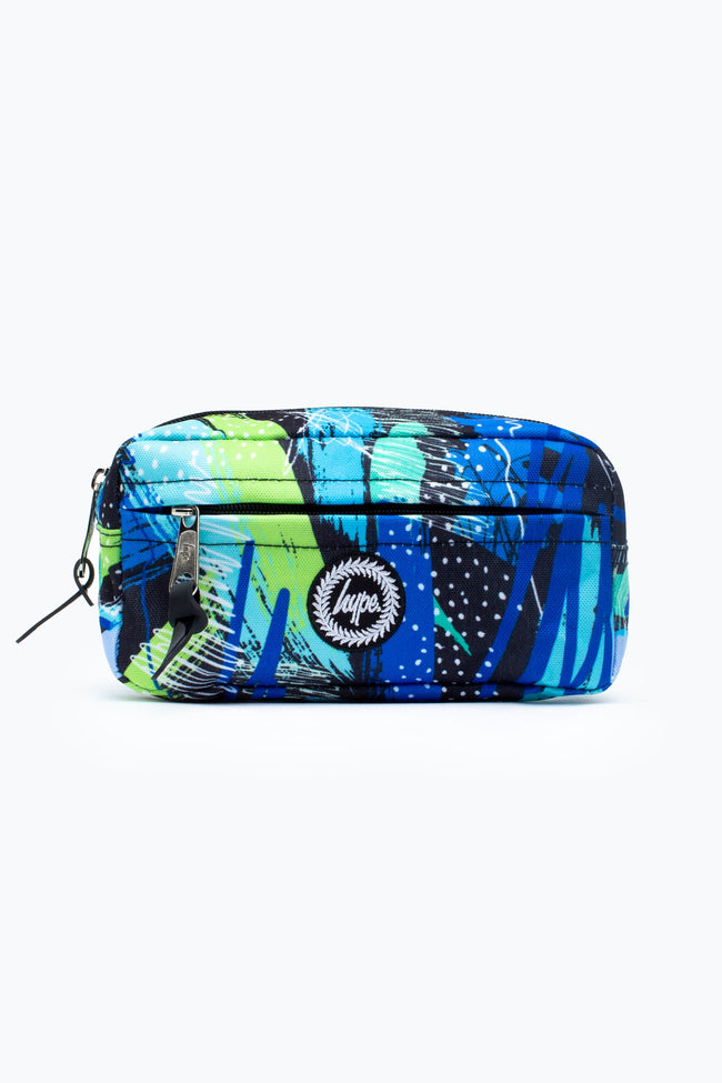 HYPE BLUE & GREEN GEO SCRIBBLE MAXI PENCIL CASE