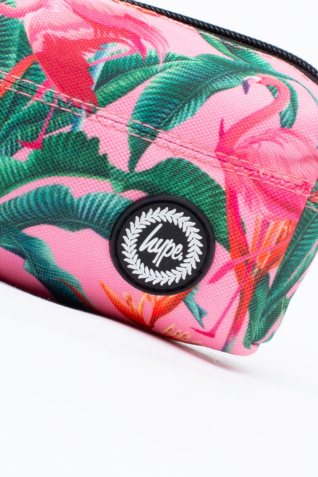 HYPE PINK FLAMINGO RAINFOREST PENCIL CASE