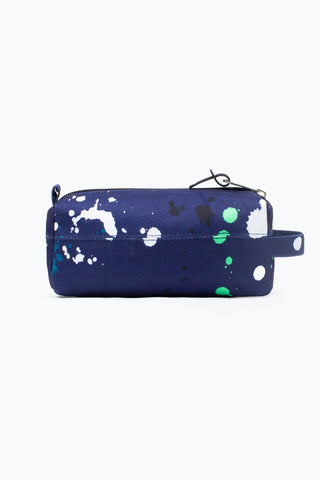 HYPE BLUE GREEN WHITE LARGE SPLAT PENCIL CASE