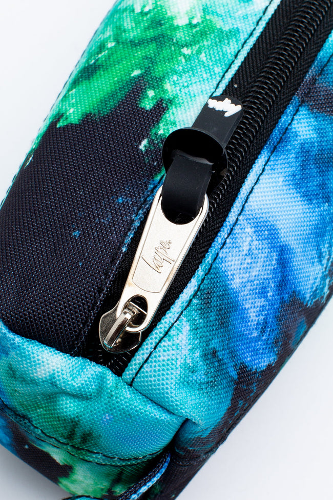 HYPE BLUE & GREEN CHALK DUST PENCIL CASE