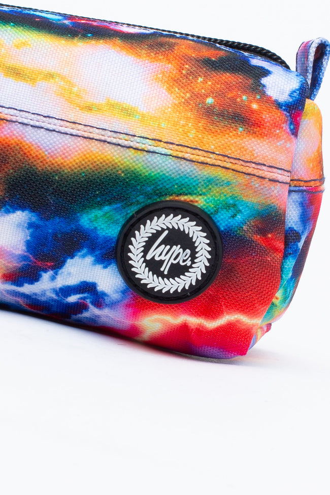 HYPE BLUE & ORANGE LIGHTNING GALAXY PENCIL CASE