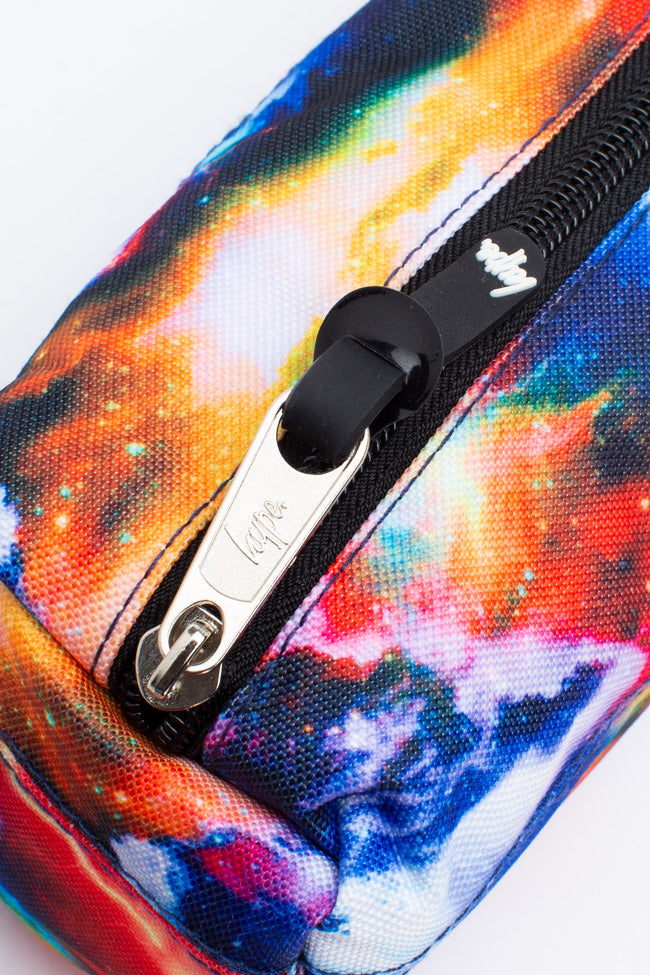 HYPE BLUE & ORANGE LIGHTNING GALAXY PENCIL CASE