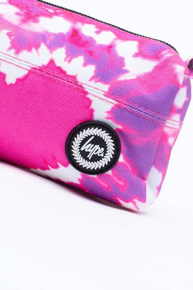 HYPE PINK HEART HIPPY TIE DYE PENCIL CASE