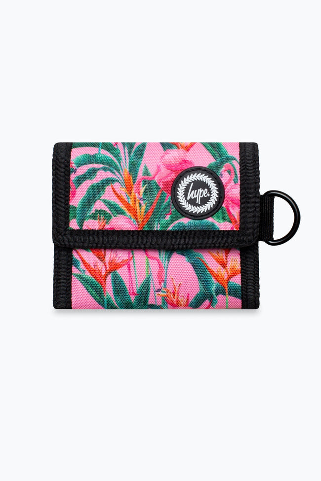 HYPE PINK FLAMINGO RAINFOREST WALLET