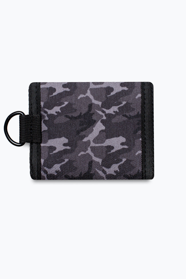 HYPE BLACK & GREY MONO CAMO WALLET