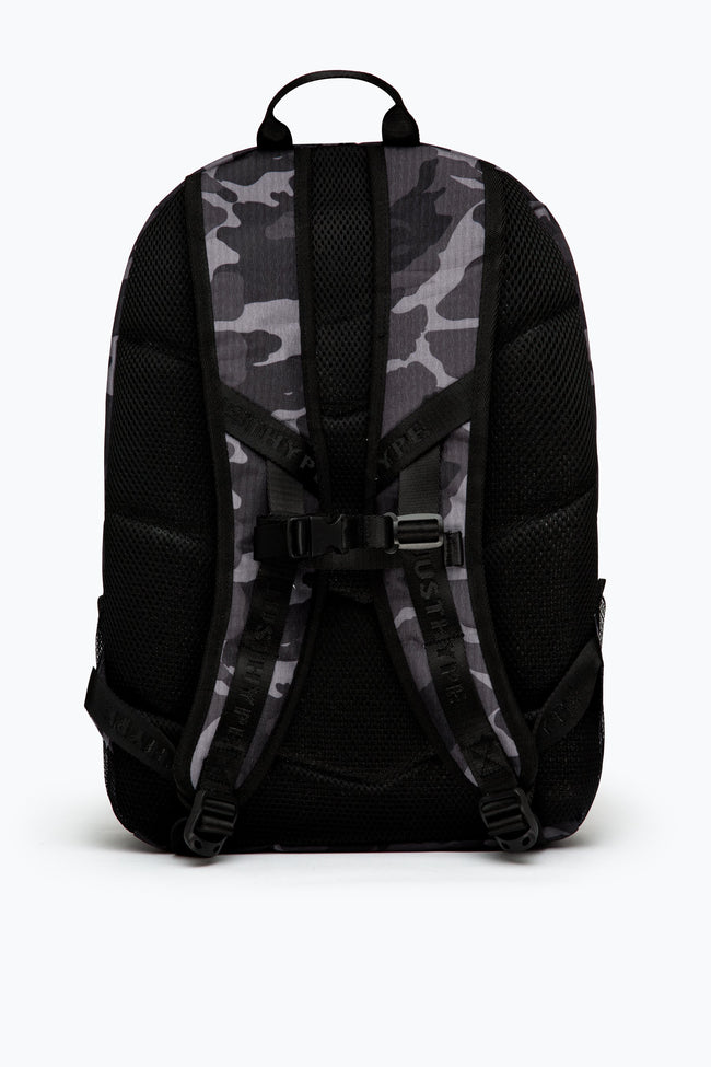 HYPE BLACK & GREY MONO CAMO MAXI BACKPACK