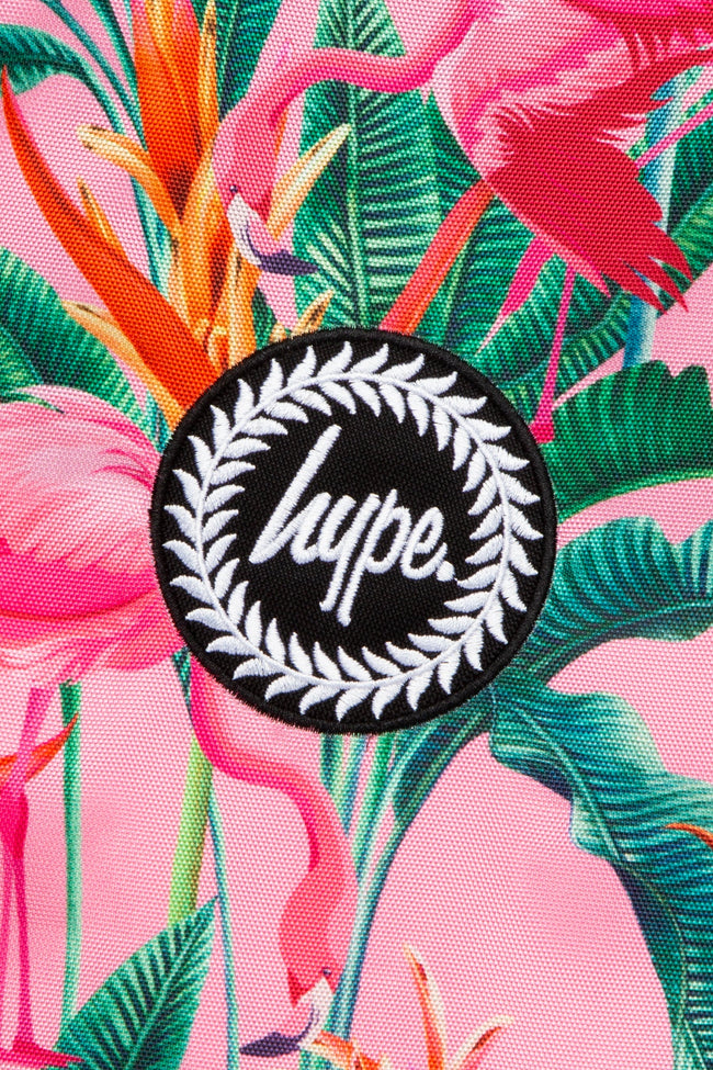 HYPE PINK FLAMINGO RAINFOREST DRAWSTRING BAG