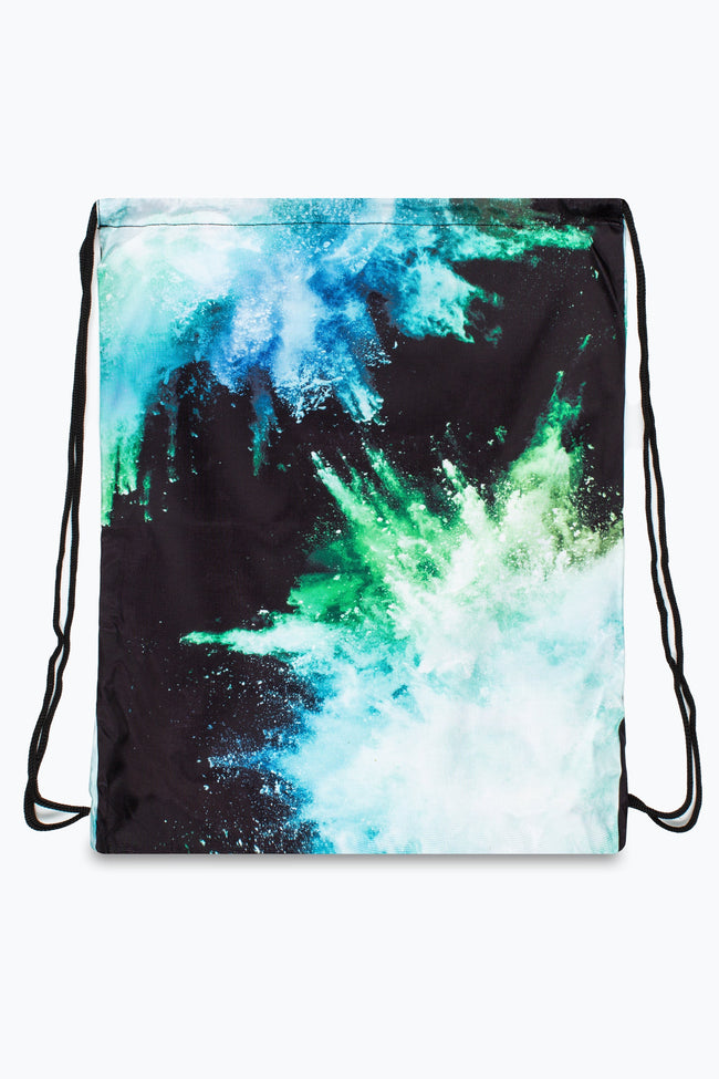 HYPE BLUE & GREEN CHALK DUST DRAWSTRING BAG