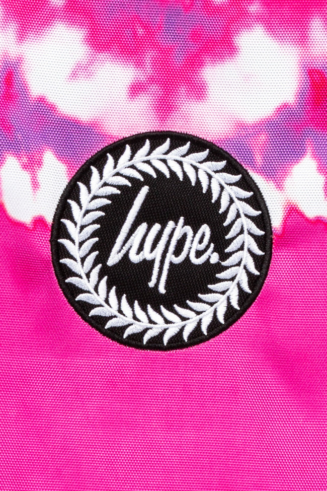 HYPE PINK HEART HIPPY TIE DYE DRAWSTRING BAG