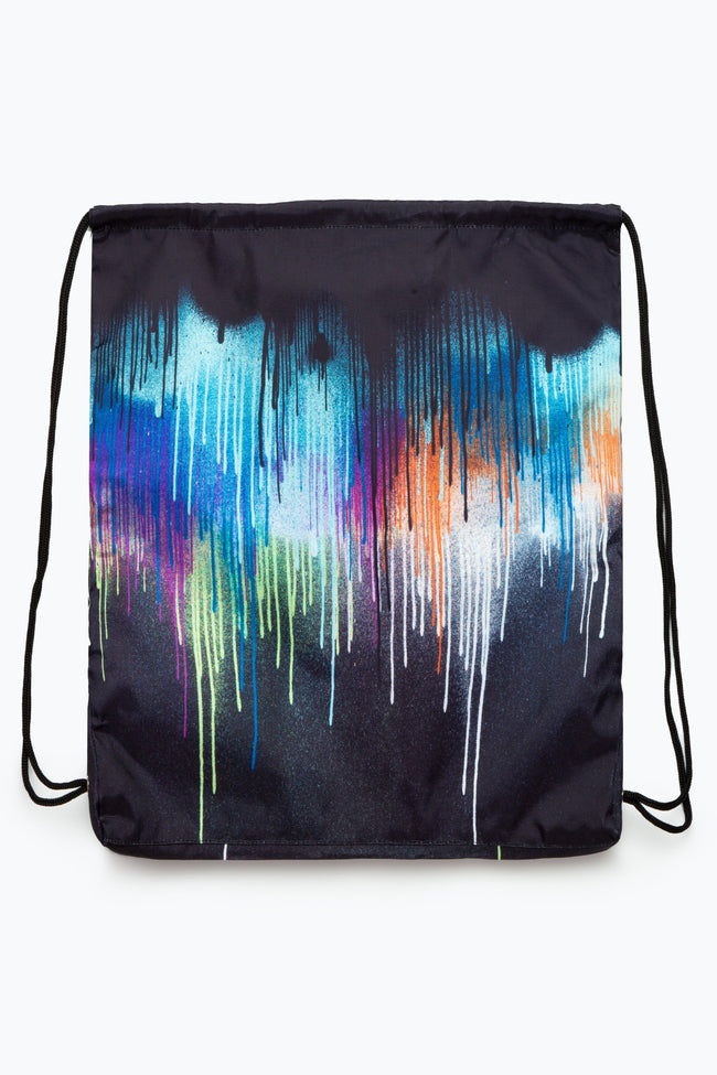 HYPE MULTI COLOURED DRIP DRAWSTRING BAG