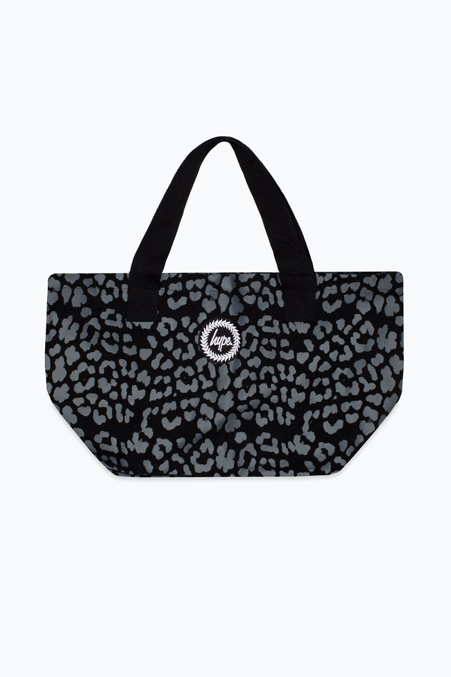 HYPE BLACK & GREY ANIMAL MAXI TOTE BAG