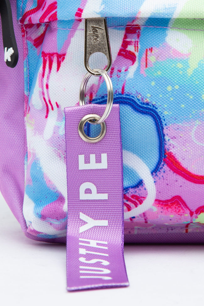 HYPE LILAC GRAFFITI MINI BACKPACK