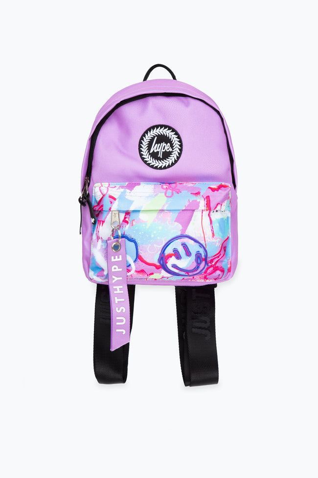 HYPE LILAC GRAFFITI MINI BACKPACK