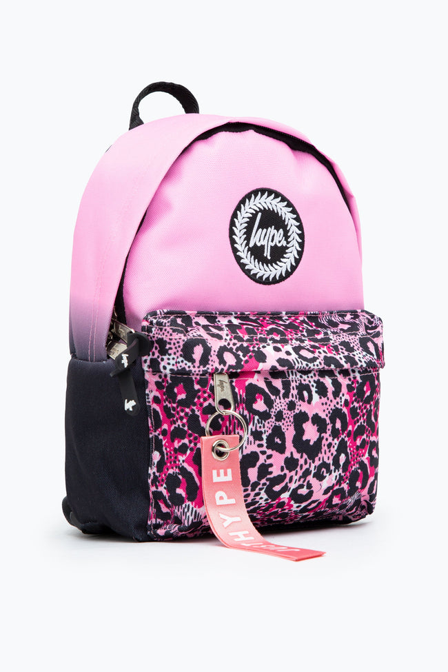 HYPE PINK & BLACK ANIMAL POCKET MINI BACKPACK