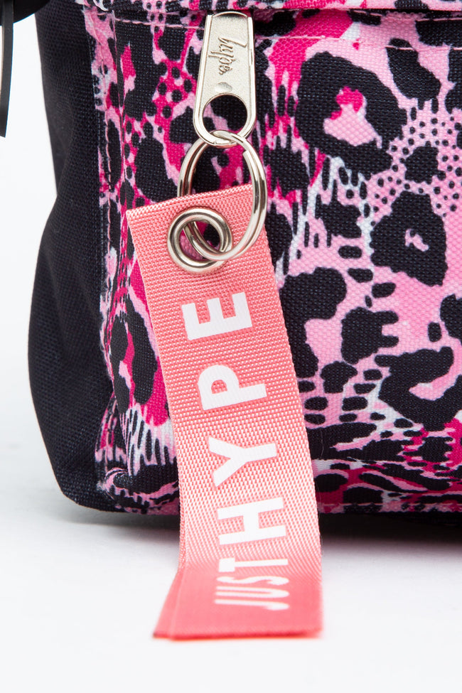 HYPE PINK & BLACK ANIMAL POCKET MINI BACKPACK