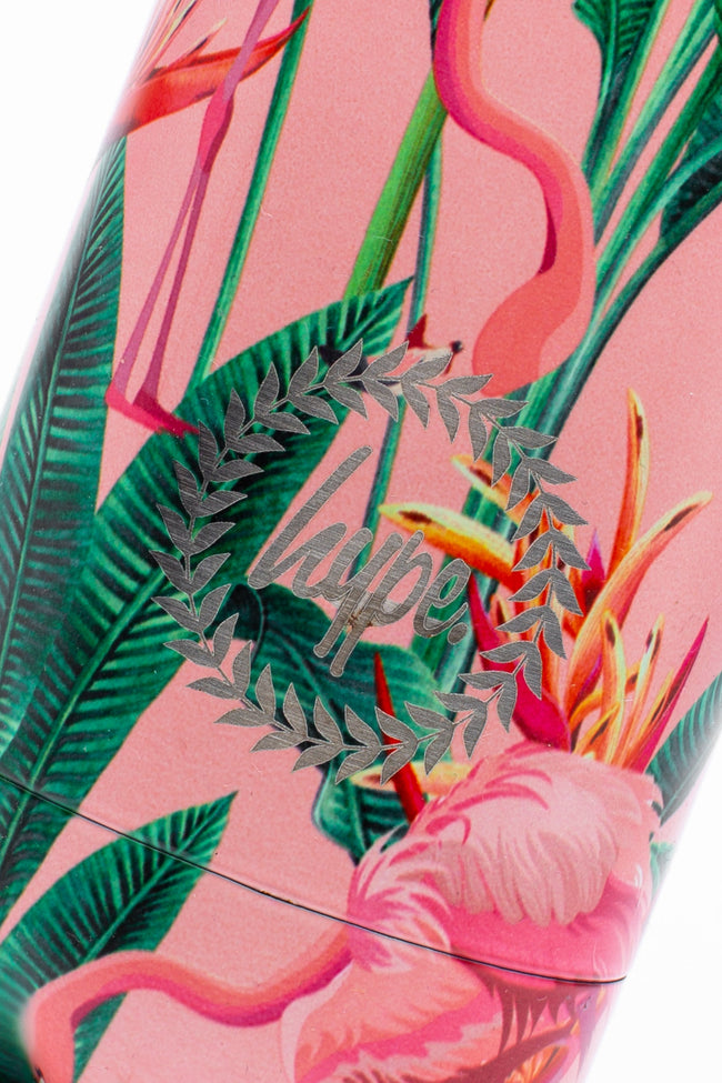 HYPE PINK FLAMINGO RAINFOREST METAL WATER BOTTLE