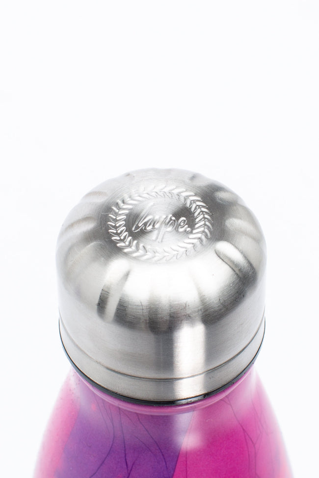 HYPE PINK HEART HIPPY TIE DYE METAL WATER BOTTLE