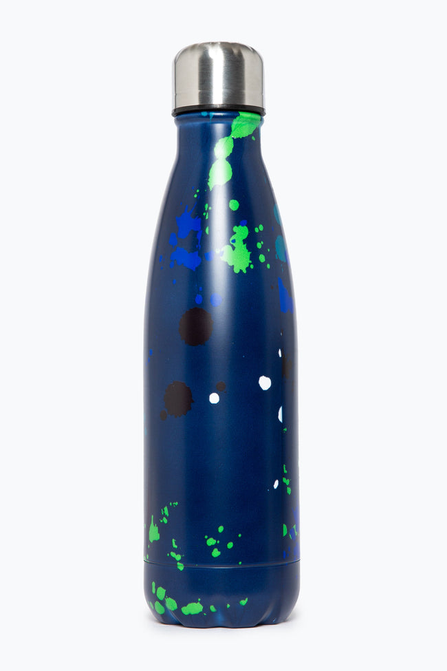 HYPE BLUE GREEN WHITE LARGE SPLAT METAL WATER BOTTLE