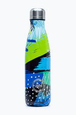 HYPE BLUE & GREEN GEO SCRIBBLE METAL WATER BOTTLE