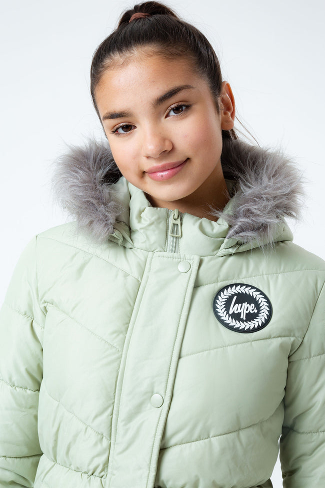 HYPE SAGE LONGLINE PADDED GIRLS PARKER JACKET