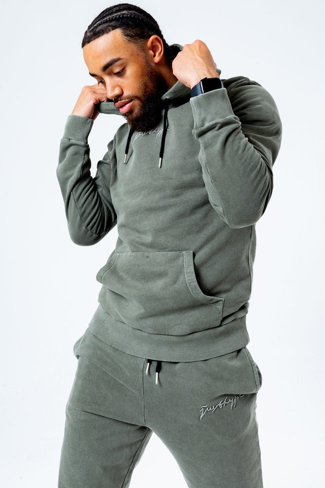 HYPE SLATE ACID WASH MEN'S PULLOVER HOODIE