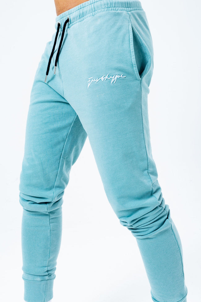 HYPE TEAL ACID WASH MEN'S JOGGERS