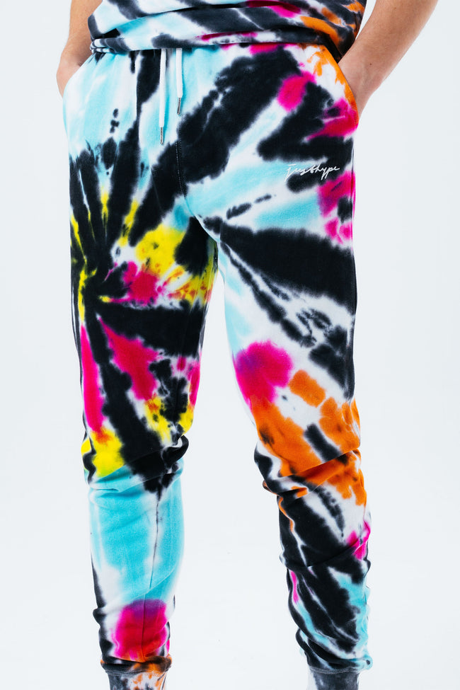 HYPE MULTI TIE DYE SCRIBBLE LOGO MEN'S JOGGERS