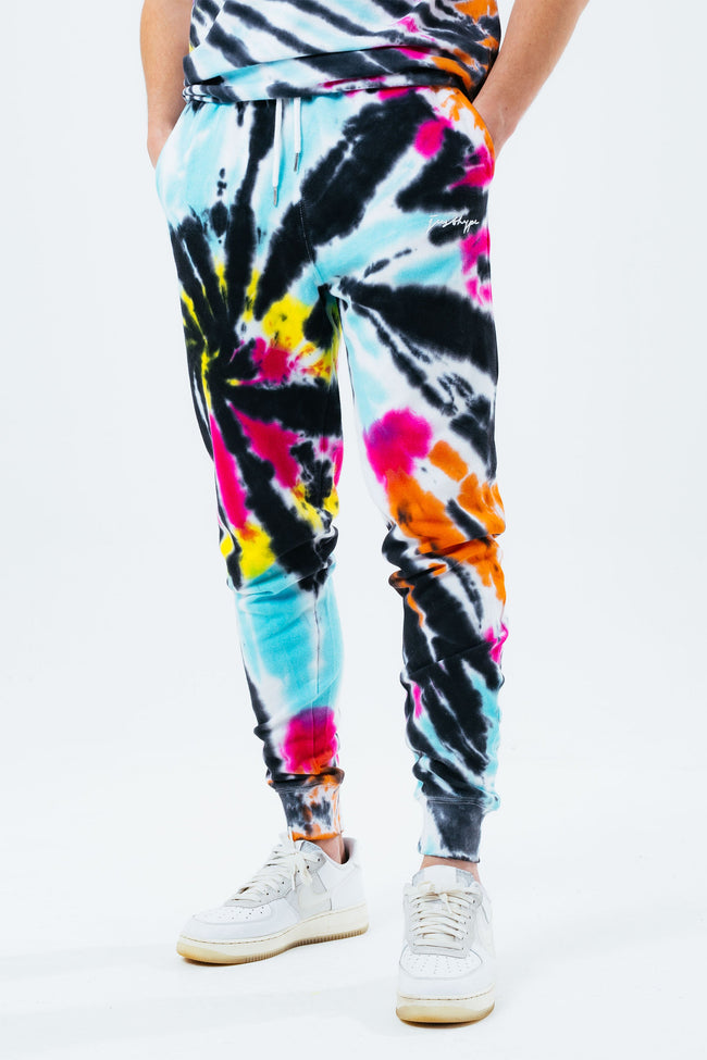 HYPE MULTI TIE DYE SCRIBBLE LOGO MEN'S JOGGERS