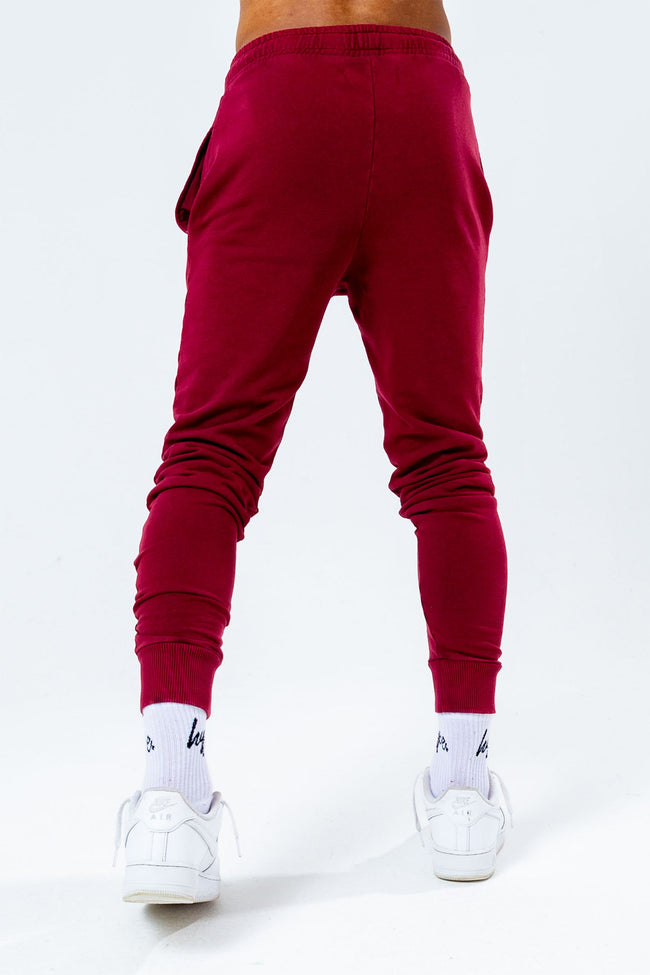 HYPE BURGUNDY ACID WASH MEN'S JOGGERS