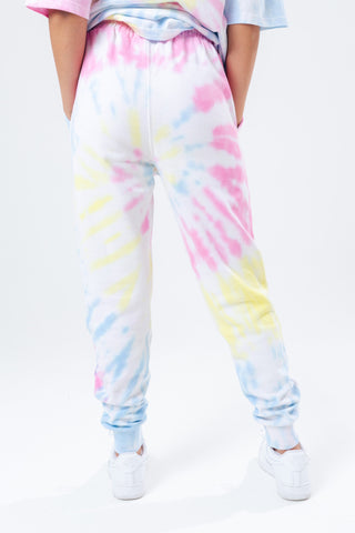 HYPE RAINBOW PASTEL TIE DYE SCRIBBLE LOGO WOMEN'S JOGGERS