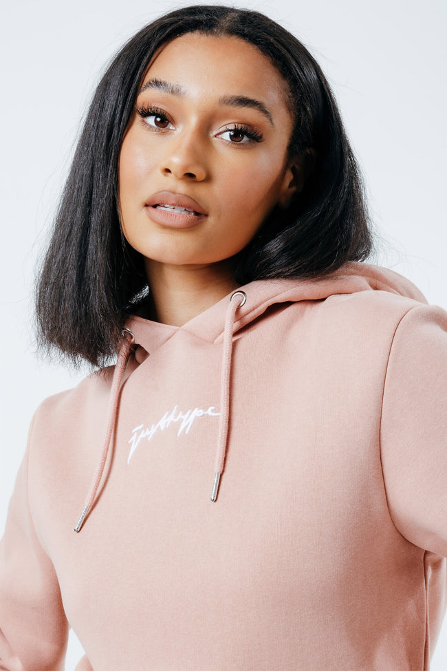 HYPE NUDE SCRIBBLE LOGO WOMEN'S PULLOVER HOODIE