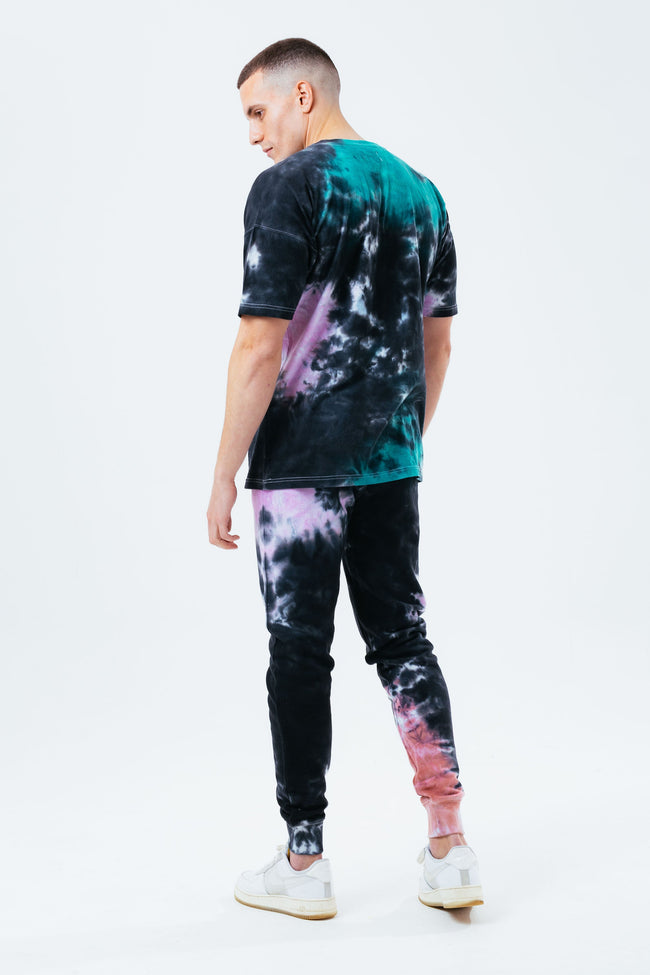 HYPE MULTI ACID WASH SCRIBBLE LOGO MEN'S OVERSIZED T-SHIRT