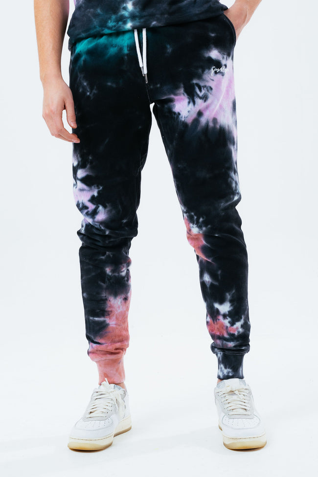 HYPE MULTI ACID WASH SCRIBBLE LOGO MEN'S JOGGERS