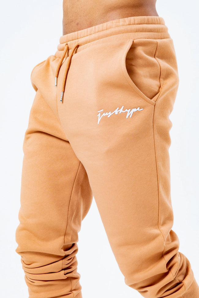 HYPE BEIGE SCRIBBLE LOGO MEN'S JOGGERS