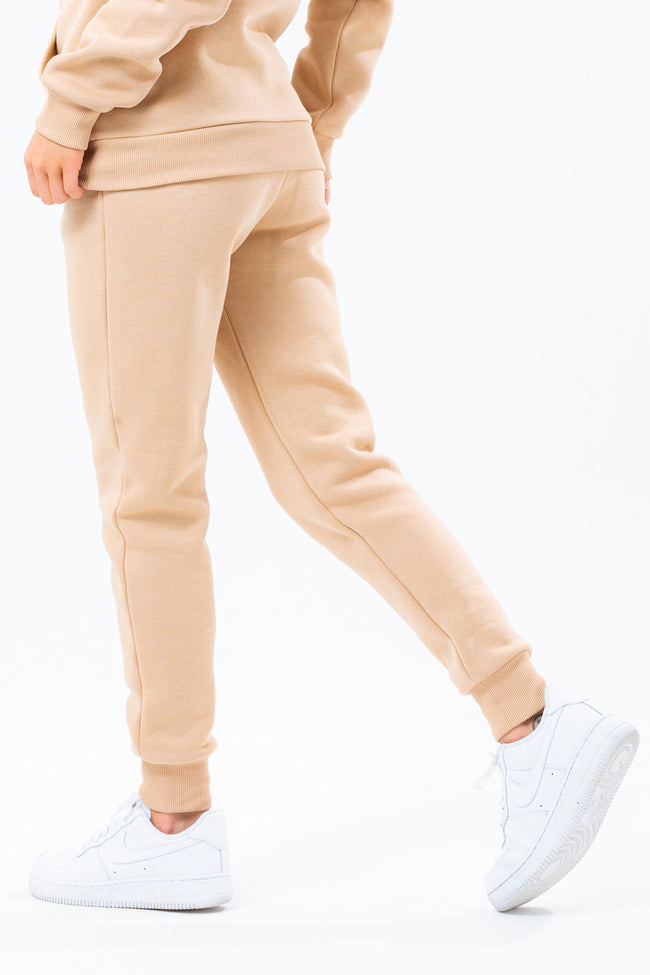 HYPE BEIGE DRAWSTRING WOMEN'S JOGGERS