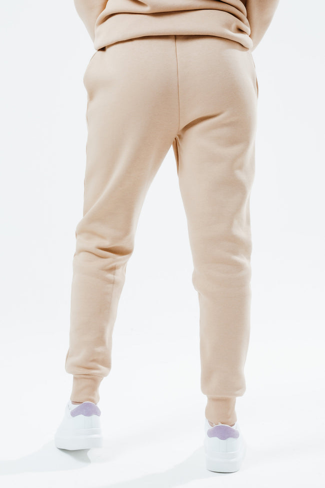 HYPE BEIGE SCRIBBLE LOGO WOMEN'S JOGGERS