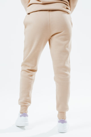 HYPE BEIGE SCRIBBLE LOGO WOMEN'S JOGGERS