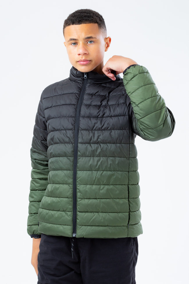 HYPE KHAKI FADE BOYS PUFFER JACKET