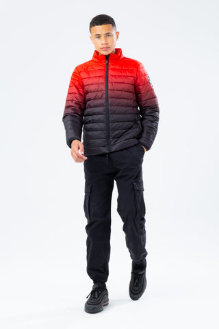 HYPE RED FADE BOYS PUFFER JACKET